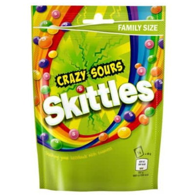 Skittles Crazy Sours Bag, 136g