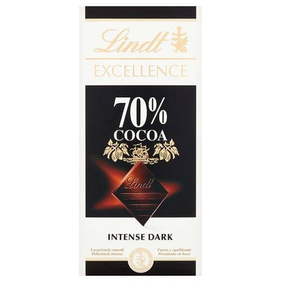 Lindt Excellence 70% Cocoa Chocolate Bar, 100g