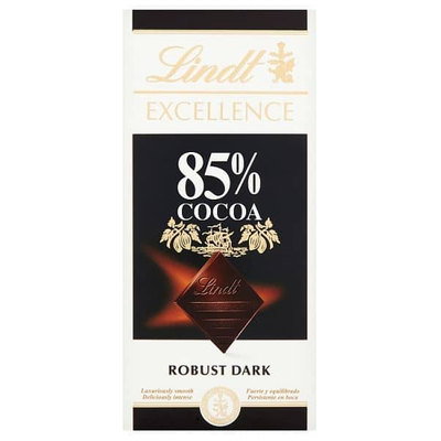 Lindt Excellence 85% Cocoa Chocolate Bar, 100g