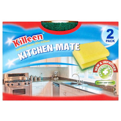 Killeen Kitchen Mate Sponge Scourer, 2pk