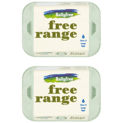 Ballyfree Free Range Large Eggs, 2 x 6pk