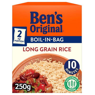 Bens Original Long Grain Boil in the Bag Rice, 2 x 125g