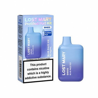 Lost Mary BM600 Blue Razz Ice Vape 20mg