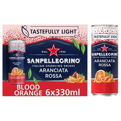 San Pellegrino Sparkling Blood Orange Drink, 6 x 330ml