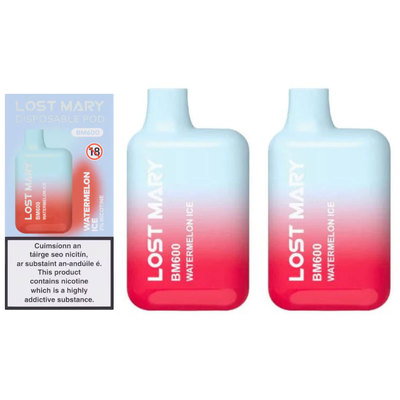 Lost Mary BM600 Watermelon Ice Vape 20mg, 2pk