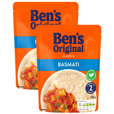Ben's Original Basmati Microwave Rice, 2 x 220g
