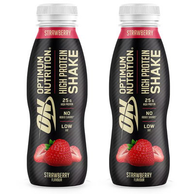 Optimum Nutrition Strawberry High Protein Shake, 2 x 330ml