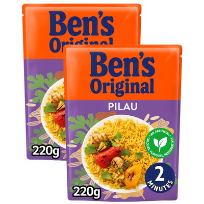 Ben's Original Microwave Pilau Rice, 2 x 220g