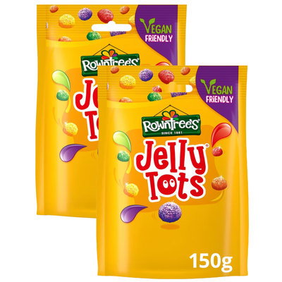 Rowntrees Jelly Tots Sweets, 2 x 150g