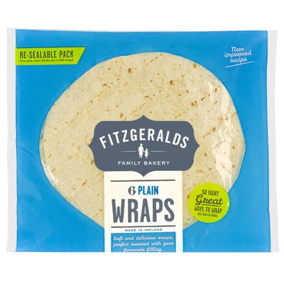 Fitzgeralds Family Bakery Plain Wraps, 6PK