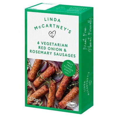 Linda McCartney 6 Vegetarian Red Onion Sausages, 270g