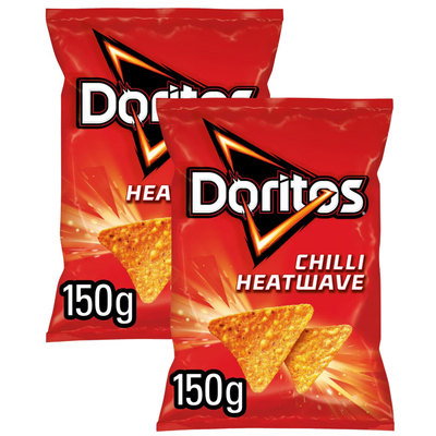 Doritos Chilli Heatwave, Corn Chip Crisps, 2 x 140g