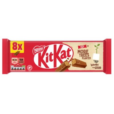 KitKat 2 Finger Milk Chocolate Biscuit Bars, 8pk