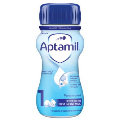 Aptamil 1 First Infant Milk from Birth Ready to Drink Formula, 200ml