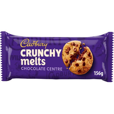 Cadbury Crunchy Melts Chocolate Centre Cookies, 156g