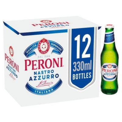 Peroni Nastro Azzurro Lager Beer, 12 x 330ml