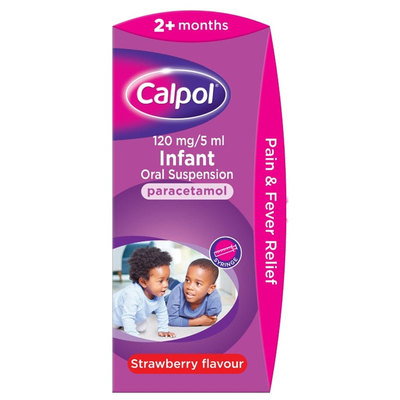 Calpol Infant Oral Suspension 2m+ Strawberry Flavour, 60ml
