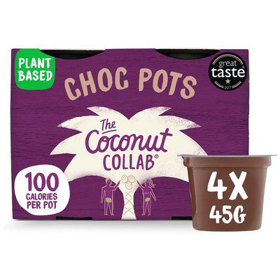 The Coconut Collaborative Dairy Free Milk Chocolate Ganache Pots, 4 x 45g